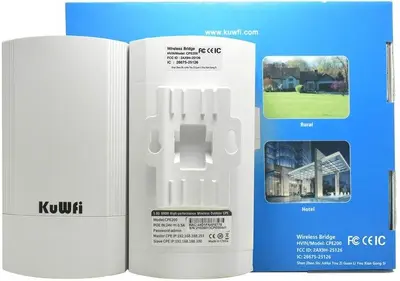 KuWFi 2-Pack 5.8G 900Mbps Long-Range WiFi Bridge, 2-3 km photo 3