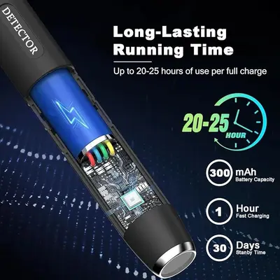 Camera and Bug Detector, GPS Tracker and RF Scanner, 28-Hour Battery photo 4