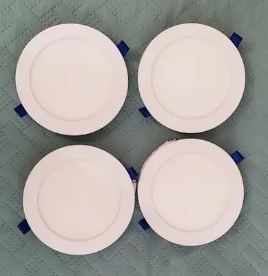 4 Pcs 6" Dimmable LED Slim Downlights with Junction Box, 3000K