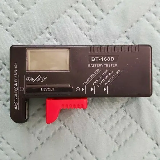 BT-168D Digital Battery Tester for AA, AAA, C, D, 9V and Button Cells