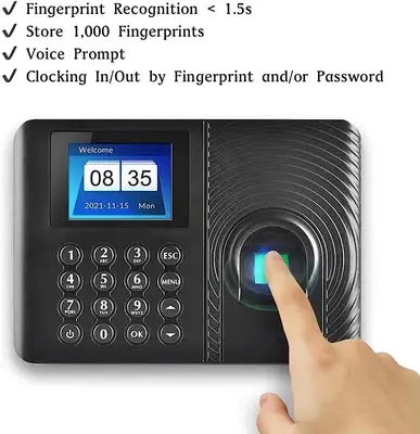 Biometric Fingerprint and Password Time Clock Attendance Machine photo 3