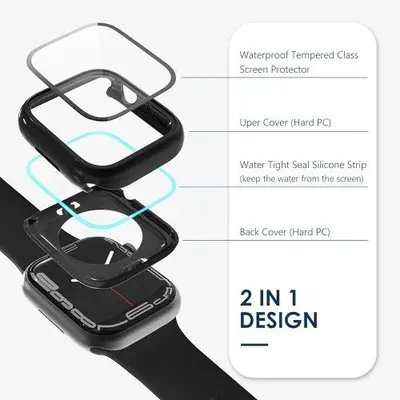 CHANCHY Waterproof Cases with Screen Protector for Apple Watch 7/8 41mm, 3-Pack photo 7