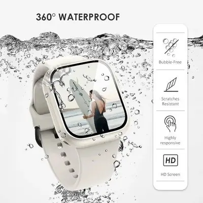 CHANCHY Waterproof Cases with Screen Protector for Apple Watch 7/8 41mm, 3-Pack photo 6