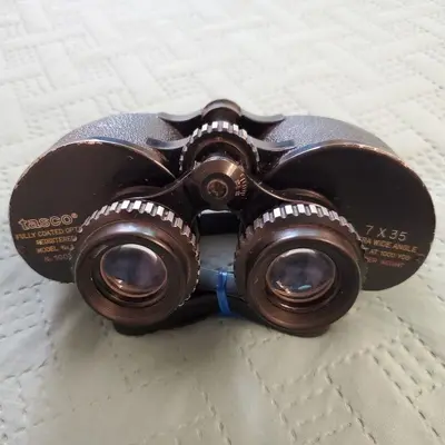 Vintage Tasco Model 118 Binoculars, 7x35 Extra Wide Angle photo 4