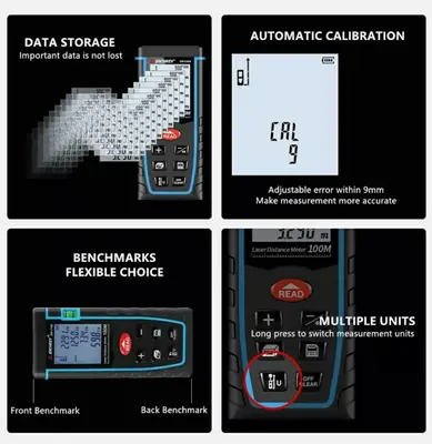 Sndway SW-T40 Digital LCD Laser Distance Meter, Range Finder photo 7