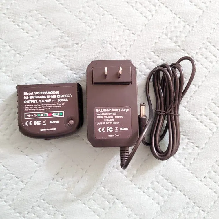 9.6V-18V Charger for Black+Decker Batteries (HPB18, A12, A17)