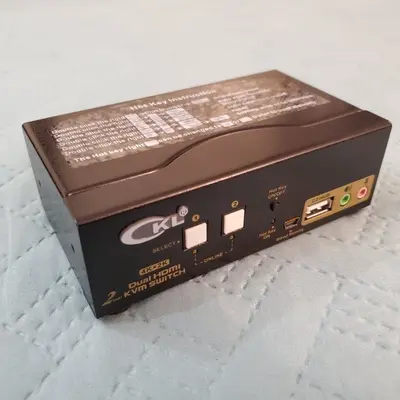 CKL CKL-922HUA 2-Port HDMI KVM Switch, Dual Monitor, 4K 30Hz photo 3