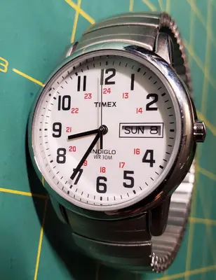 Timex Men's Easy Reader Day-Date 35mm Stainless Steel Watch photo 2