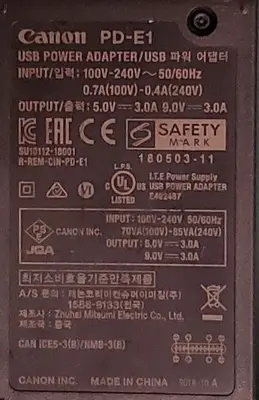 Canon PD-E1 USB Power Adapter for EOS R and PowerShot G Cameras photo 2