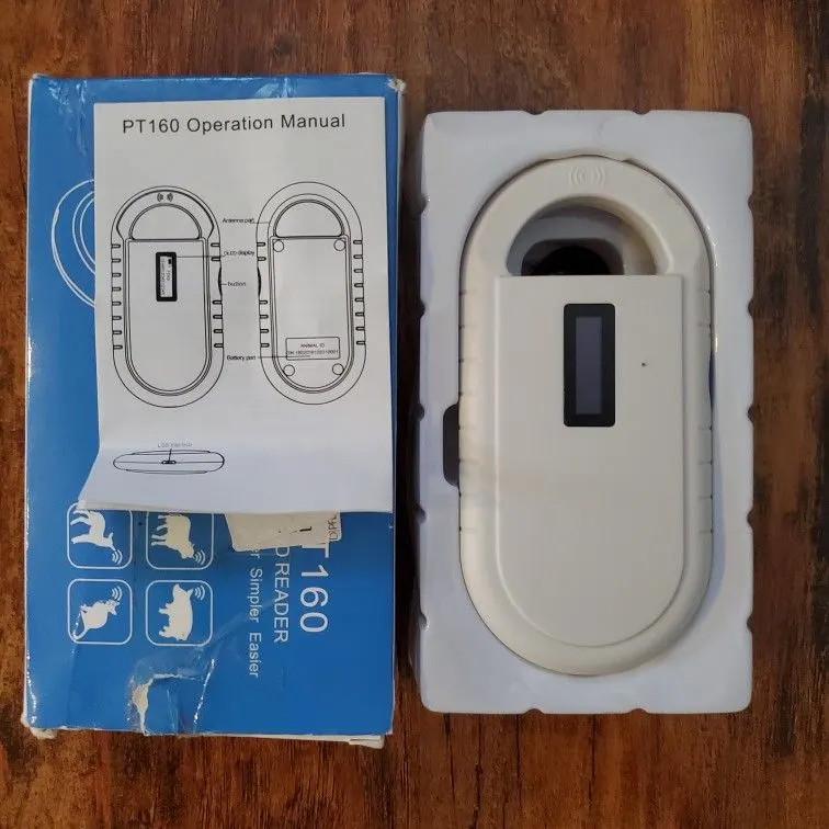 Animal ID PT160 Rechargeable RFID Pet Microchip Reader, FDX-B and ID64