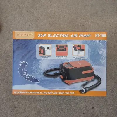 Rechargeable SUP Electric Air Pump with 6000mAh Battery, AC 100-240V