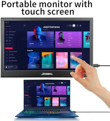 15.6" IPS Portable Touchscreen Monitor with HDMI photo 2