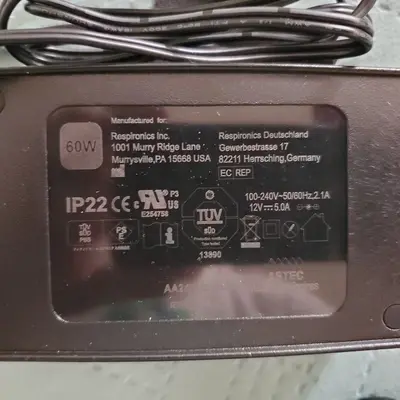 60W 12V 5A AC/DC Adapter for Philips Respironics Pro M Series CPAP photo 2