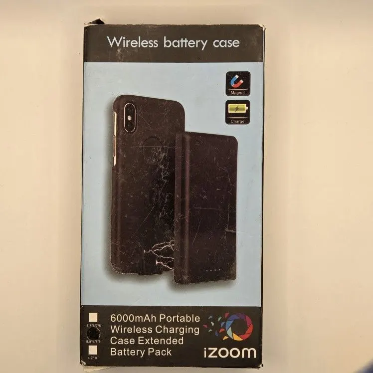 IZOOM 6000mAh Wireless-Charging Battery Case for iPhone 6/7/8 Plus