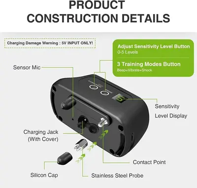 Rechargeable Humane Dog Bark Collar, 2 Modes (No Shock) photo 4