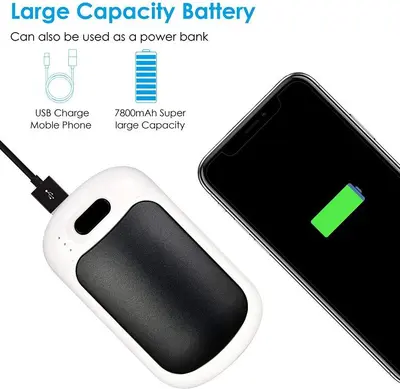 Rechargeable Dual-Sided Hand Warmers, 7800mAh photo 8