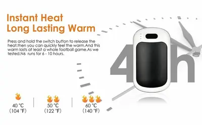 Rechargeable Dual-Sided Hand Warmers, 7800mAh photo 10