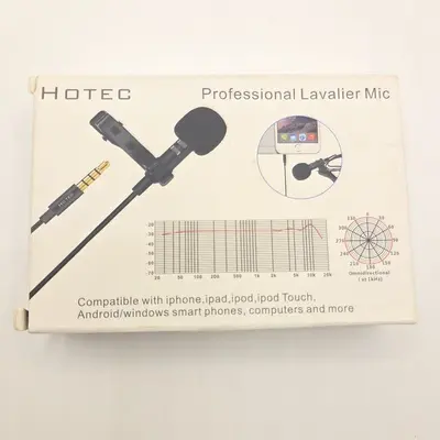 Hotec Wired Lavalier Lapel Microphone for PC and Tablet