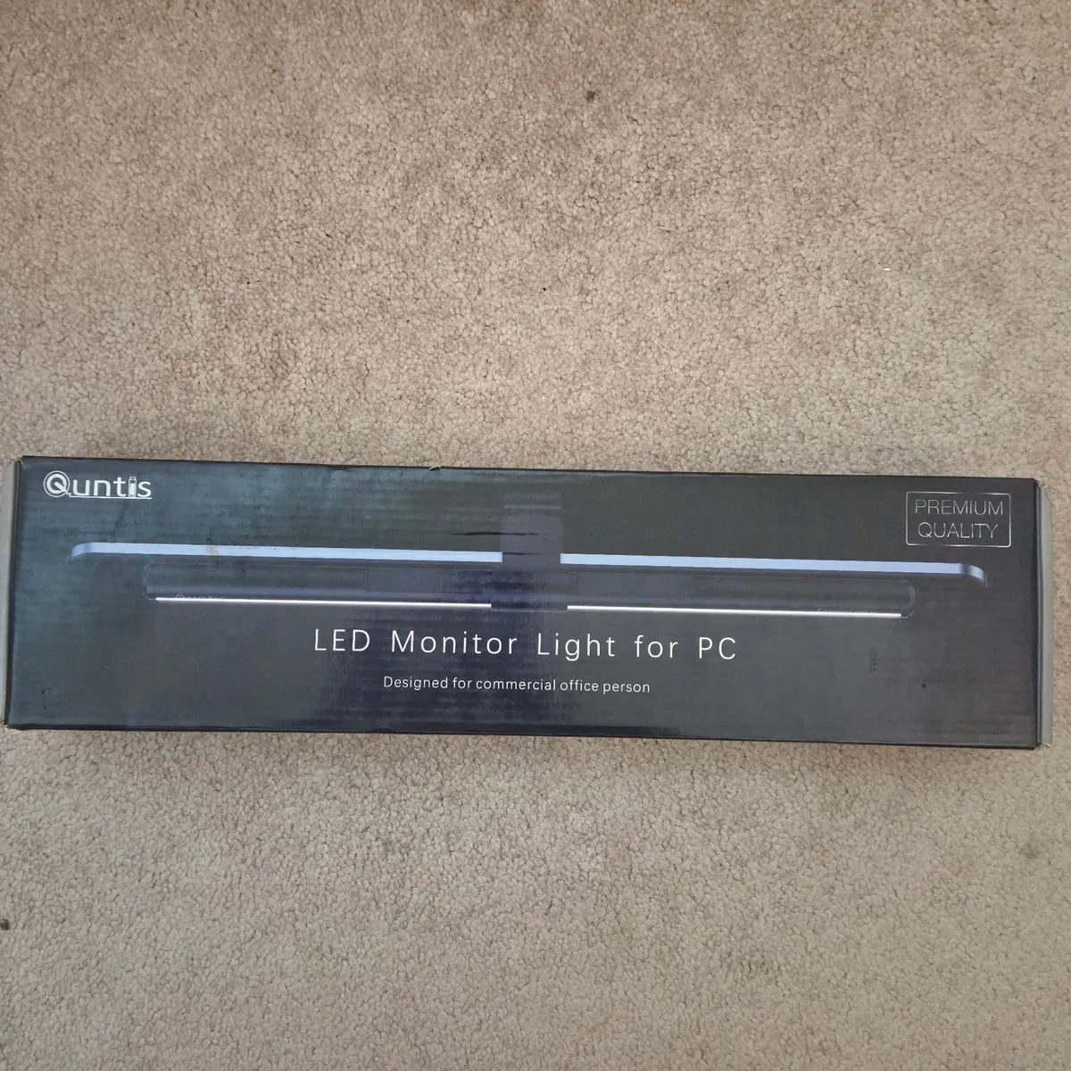 Quntis Monitor Light Bar Focus, 15.7 in, Black, Eye-Caring