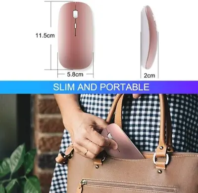 Slim Silent-Click 2.4G Wireless Mouse with USB Receiver photo 4