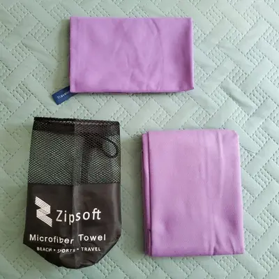 Zipsoft Microfiber Travel Towels, 2-Pack photo 2