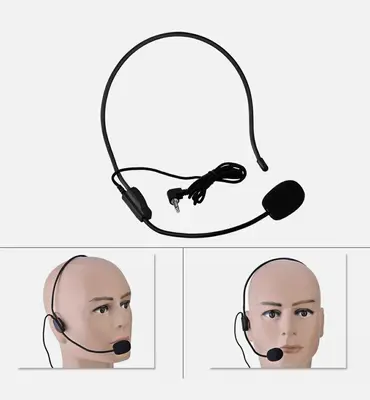 3.5mm Head-Worn Wired Headset Microphone for Voice Amplifiers photo 5