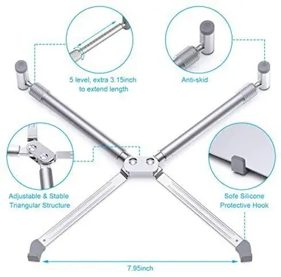 Portable Adjustable Aluminum Laptop Stand for Airflow photo 2