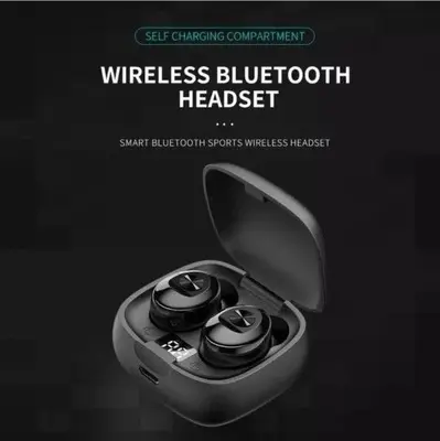 TWS 5.0 Wireless Bluetooth Earphones, Black photo 3