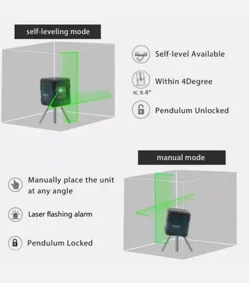 LV1G Green Cross-Line Laser Level, 50 ft, Self-Leveling photo 5