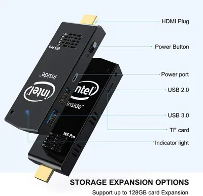 W5 Pro Mini PC Stick, Intel Atom Z8350, Windows 10, 2GB/4GB photo 11