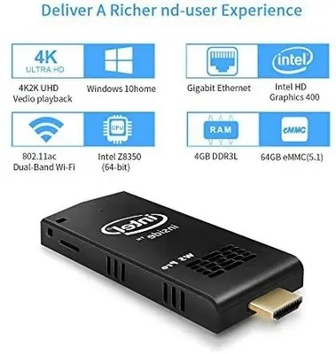 W5 Pro Mini PC Stick, Intel Atom Z8350, Windows 10, 2GB/4GB photo 4