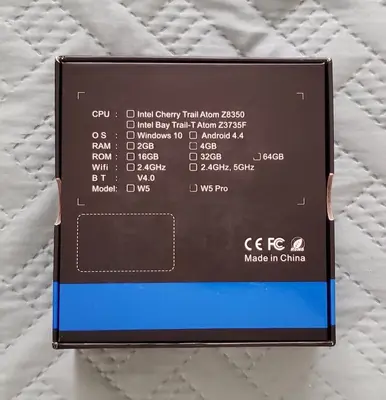 W5 Pro Mini PC Stick, Intel Atom Z8350, Windows 10, 2GB/4GB photo 2