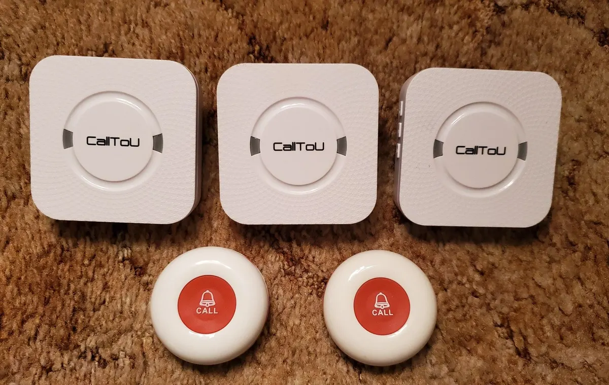 CallToU Wireless Caregiver Pager with 2 SOS Call Buttons