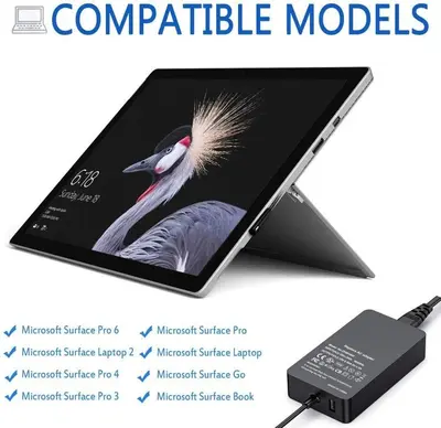 44W 15V 2.58A Charger for Microsoft Surface Pro 3/4/5/6/7 photo 3