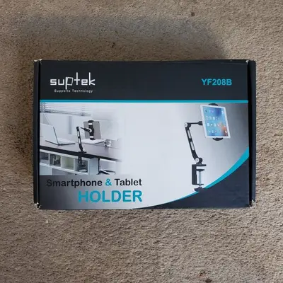 Aluminum Smartphone and Tablet Desk Stand, 360 Rotation, Up to 12.9" photo 2