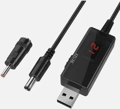 DROK USB 5V to 9V/12V Step-Up Converter Cable, 1A photo 3