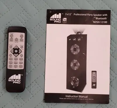 Remote for Sound Pro NDSH-12100 Triple 12" Party Karaoke Speaker photo 3