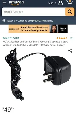 AC/DC Adapter for Shark Vacuum Sweepers V2945Z / V2950 photo 5