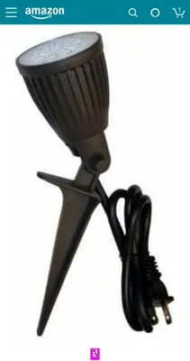 Commercial Electric LED Spike Light, Gray, 450 Lumens, Plug-In photo 2