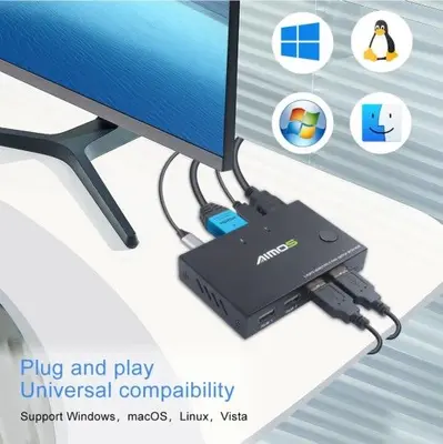 HDMI KVM Switch Box, Plug and Play photo 5
