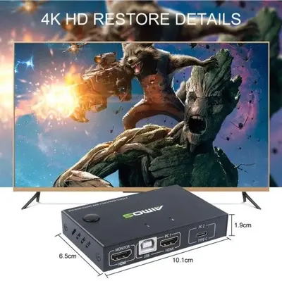 HDMI KVM Switch Box, Plug and Play photo 6