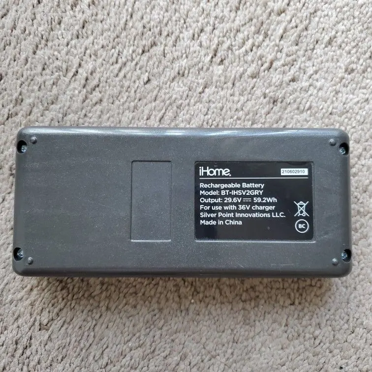 iHome StickVac Rechargeable Battery BT-IHSV2GRY
