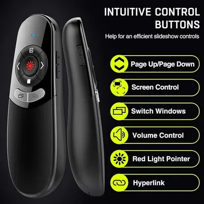 2-in-1 USB-C Presentation Clicker with Red Laser Pointer, 2.4GHz photo 2