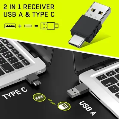 2-in-1 USB-C Presentation Clicker with Red Laser Pointer, 2.4GHz photo 3