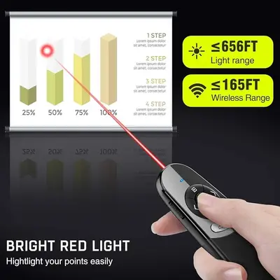 2-in-1 USB-C Presentation Clicker with Red Laser Pointer, 2.4GHz photo 5