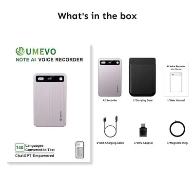 UMEVO Note Plus Magnetic AI Voice Recorder with Transcription photo 5