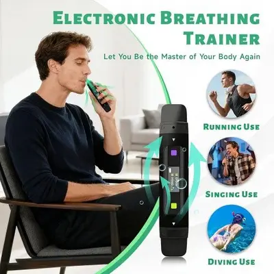 Smart Breathing Trainer with Breath Monitor, Lung Exercise Device photo 6