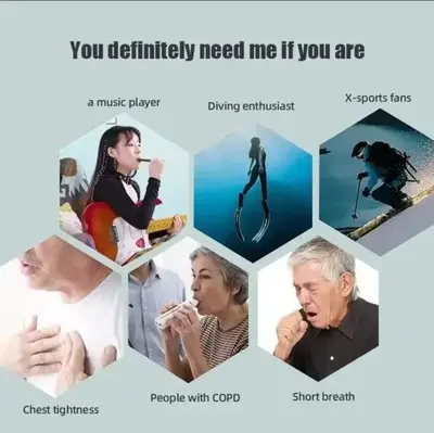 Smart Breathing Trainer with Breath Monitor, Lung Exercise Device photo 5