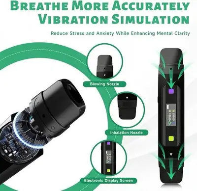 Smart Breathing Trainer with Breath Monitor, Lung Exercise Device photo 7