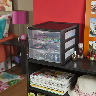 Sterilite 3-Drawer Unit, Black photo 5